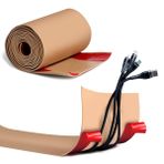 YCXX-HOME PVC Zemin Kordon Kılıfı, Yapışkan Bantlı Her Zemin Yüzeyine Uygun 12,7 cm G X 10'L PVC Kordon Tel Kapağı Yerden Kordon Koruyucu Kablo Kavrama Şeridi Güç Kabloları için Yerinde Tutun Çeşitli Hatlar