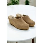 Y&D Shoes Kadın Kapalı Burun Espadril – Dolgu Topuk & Keten Terlik Modeli