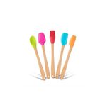 YDGR Bambu Saplı 5'li Silikon Spatula Seti – Çok Renkli Mutfak Gereçleri