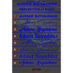 Ydm Reklam 2 ADET ADINIZ SOY ADINIZ MOTOR-ARAÇ-LAPTOP STİCKER KAPLAMA FOLYO KESİM ETİKET