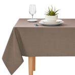 YEAHSEA PVC masa örtüsü, dikdörtgen, yemek masası örtüsü, silme, temiz masa örtüsü, dayanıklı, kırışmaz, mutfak, parti, dış mekan, iç mekan için (kahve, 180 x 140 cm)
