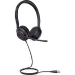 YEALINK UH35, Kablolu, Teams Uyumlu, USB-A, USB-C, 3,5mm Stereo Hoparlör ve Dinamik EQ, Çift Taraflı, Gürültü Engelleyici, Çağrı Merkezi, Ofis, Toplantı, Mikrofonlu Kulaklık
