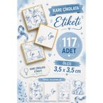 YEAP OFFICE Kişiye Özel İsimli Kare Çikolata Etiketi Yapışkanlı 117 Adet (3,5x3,5 cm) NO:11