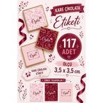 YEAP OFFICE Kişiye Özel İsimli Kare Çikolata Etiketi Yapışkanlı 117 Adet (3,5x3,5 cm) NO:16
