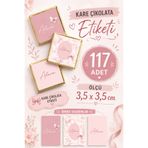 YEAP OFFICE Kişiye Özel İsimli Kare Çikolata Etiketi Yapışkanlı 117 Adet (3,5x3,5 cm) NO:3