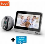 Yeco Pd-20 Akıllı Görüntülü Kapı Dürbünü, Kioxia 64GB Micro Sd Kart Dahil - 1 Adet