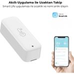 Yeco Wifi Akıllı Sıcaklık ve Nem Sensörü, Tuya Uyumlu, Uygulama Kontrollü, Pilli