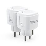 YECO Yeco Sp-16 Akıllı Priz, Wi-fi Uyumlu, Telefonla Kontrol, 16a Akım Koruma, Enerji İzleme, 2 Adet Beyaz
