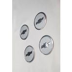 YED Jant Göbeği Arma Chevrolet Alüminyum 60mm. 4'lü Set Silver