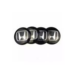 YED Jant Göbeği Arma Honda Alüminyum Yapıştırma 60mm. 4'lü Set Siyah