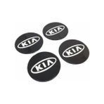 Yed Jant Göbeği Arma Kia Alüminyum Yapıştırma 60 mm 4'lü Set Siyah