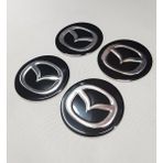 Yed Jant Göbeği Arma Mazda Alüminyum 60 mm 4'lü Set Siyah