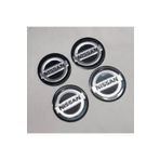 YED Jant Göbeği Arma Nissan 60mm Alüminyum 4lü Set Siyah Çerçeveli