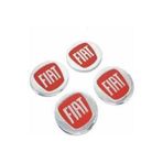 YED Jant Göbeği Arma/yapıştırma Fiat 4'lü Set Kırmızı 60mm