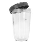 Yedek Fincan Kiti, şeffaf Büyük Kapasiteli Fincan Kapak Blender Parça Kiti Için Nutri Kurşun Için 900W Blender aksesuarı Yedek Parçalar, Temizlenmesi Kolay Ve (Büyük Kupa 32oz) (Çin Kupası 24oz)