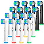 Yedek Fırça Başlıklarıiçin Oral B,16 Paket Elektrikli Diş Fırçası Yedek Başlıkları için Oral B Braun,Şarj Edilebilir Diş Fırçası Başlıkları ile Uyumlu Oral B Pro1000/3000/5000/7000