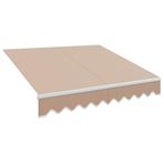 Yedek Kumaş Geri Çekilebilir Tente (Sadece Kumaş) Açık Hava Polyester Güneşlik Barınağı Saçaklı (Çerçevesiz), Veranda Tente Pencere Kanopi Tuval, UV, Yağmur, Kar Koruması (6 x 1,5 m)