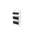 Yedi Home&Decor Çok Amaçlı Üç Katlı Ahşap Mutfak Ve Banyo Raf Sistemi-sebzelik_ Black Board 9041