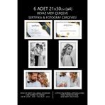 YEDİART 6 Adet 21x30 Çerçeve - Mdf Çerçeve - Fotoğraf Çerçevesi - A4 Diploma Çerçeve - Sertifika