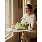 Yedideri Gerçek Deri Mini Crossbody Çanta – Şık ve Tatlı Omuz Çantası - Pastel Yeşil