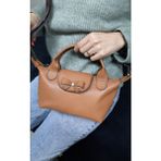 Yedideri Gerçek Deri Mini Crossbody Çanta – Şık ve Tatlı Omuz Çantası - Taba