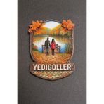 Yedigöller Polyester Mıknatıs, Bolu Temalı Dekoratif Magnet, Sonbahar Manzaralı Hediyelik Eşya