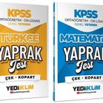 Yediiklim 2026 KPSS Lise Ortaöğretim Ön Lisans Türkçe + Matematik Yaprak Test 2 li Set Yediiklim Yayınları