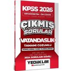 Yediiklim 2026 KPSS Lise Ortaöğretim Ön Lisans Vatandaşlık Çıkmış Sorular Konularına Göre Çözümlü Yediiklim Yayınları