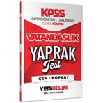 Yediiklim 2026 KPSS Ortaöğretim Ön Lisans Vatandaşlık Çek Kopart Yaprak Test