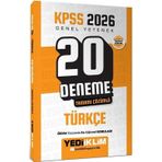 Yediiklim 2026 KPSS Türkçe 20 Deneme Çözümlü Yediiklim Yayınları