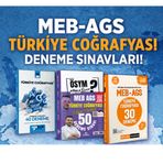Yediiklim 2026 MEB AGS Türkiye Coğrafyası 40 Deneme & Pegem Türkiye Coğrafyası 30 Deneme & Dizgi Türkiye Coğrafyası 50 D