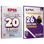 Yediiklim + Deli Defteri 2026 KPSS Vatandaşlık Atölye 26+20 Deneme 2 li Set - Yasin Yıldız Yediiklim + Deli Defteri Yayı