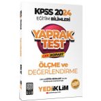 Yediiklim Yayınları - 2024 KPSS Eğitim Bilimleri Ölçme ve Değerlendirme Çek Kopart Yaprak Test