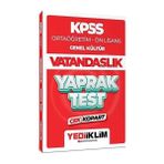 Yediiklim Yayınları 2024 KPSS Ortaöğretim - Ön Lisans Genel Kültü