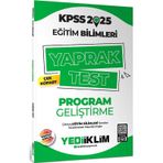 Yediiklim Yayınları 2025 KPSS Eğitim Bilimleri Program Geliştirme Çek Kopart Yaprak Test