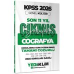 Yediiklim Yayınları 2026 KPSS Genel Kültür Coğrafya Konularına Göre Tamamı Çözümlü Son 11 Yıl Çıkmış Sorular