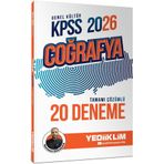 Yediiklim Yayınları 2026 KPSS Genel Kültür Coğrafya Tamamı Çözümlü 20 Deneme Ramazan KOCAKAYA