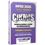 Yediiklim Yayınları 2026 KPSS Genel Yetenek Konularına Göre Düzenlenmiş Tamamı Çözümlü Çıkmış Sorular