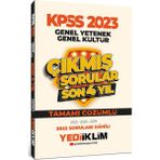 Yediiklim Yayınları KPSS 2023 Genel Yetenek Genel Kültür Son 4 Yıl Tamamı Çözümlü Çıkmış Sorular