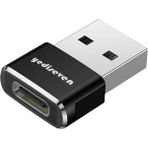 Yediseven USB A To Type C Yeni Nesil Şarj Kablosu Başlık Çevirici Dönüştürücü Adaptör Otg Siyah