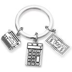 yeeplant Mezuniyet Anahtarlık Hesap Makinesi Sırt Çantası Küçük Kolye Metal Güzel Taşınabilir Charm Çanta Dolar Charm Anahtarlık, Mavi25, One Size