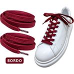 Yefer Store YeferStore 120 cm Yassı Spor Ayakkabı Bağcığı, Sneakers Bağcık, Yassı Ayakkabı Bağcığı 1 Çift - Bordo