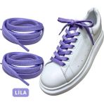 Yefer Store YeferStore 120 cm Yassı Spor Ayakkabı Bağcığı, Sneakers Bağcık, Yassı Ayakkabı Bağcığı 1 Çift - Lila