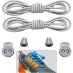 Yefer Store YeferStore Akıllı Bağcık, Pratik Lastikli Ayakkabı Bağcığı, Spor, Çocuk, Klasik ve Bot Bağcığı, 1 Çift - Gri