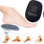 Yefer Store YeferStore Ayarlanabili Ortopedik Topuk Dikeni Tabanlık, Hakiki Deri Topukluk, Yarım Ayakkabı Tabanı - Siyah