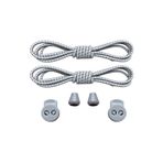 YeferStore Akıllı Bağcık, Pratik Lastikli Ayakkabı Bağcığı, Spor, Çocuk, Klasik Ve Bot Bağcığı, Gri çiz 1 Çift
