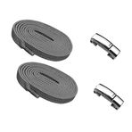 YeferStore Mıknatıslı Metal Klipsli Lastikli Ayakkabı Bağcığı, Elastik Pratik Akıllı Bağcık, Çocuk, Spor, Günlük Ayakkabı, Bot Bağcığı 1 Çift (Gri)