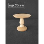 Yegane Concept Ham Mdf, Boyanabilir, Ayaklı, Yuvarlak Servis Tabağı, Sunumluk, Pasta Sunum Servis Standı, 22 cm - Kahverengi