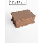 Yegane Concept Ham Mdf, Boyanabilir, Menteşeli, Figürlü Dikdörtgen Kutu, 14X17 cm - Kahverengi