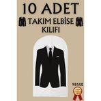 YEGGE 10 Adet Takım Elbise Kılıfı, Kıyafet, Elbise Koruma Taşıma Kılıfı, Beyaz Gamboç , Elbise Hurcu